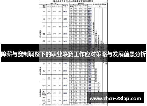 降薪与赛制调整下的职业联赛工作应对策略与发展前景分析